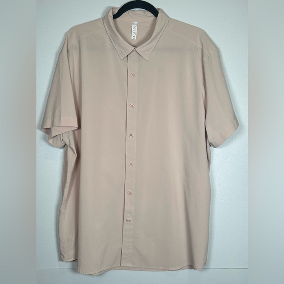 Stylus Pale Pink Casual Button Down Shirt Relaxed Fit. Size XXL. - Picture 1 of 8